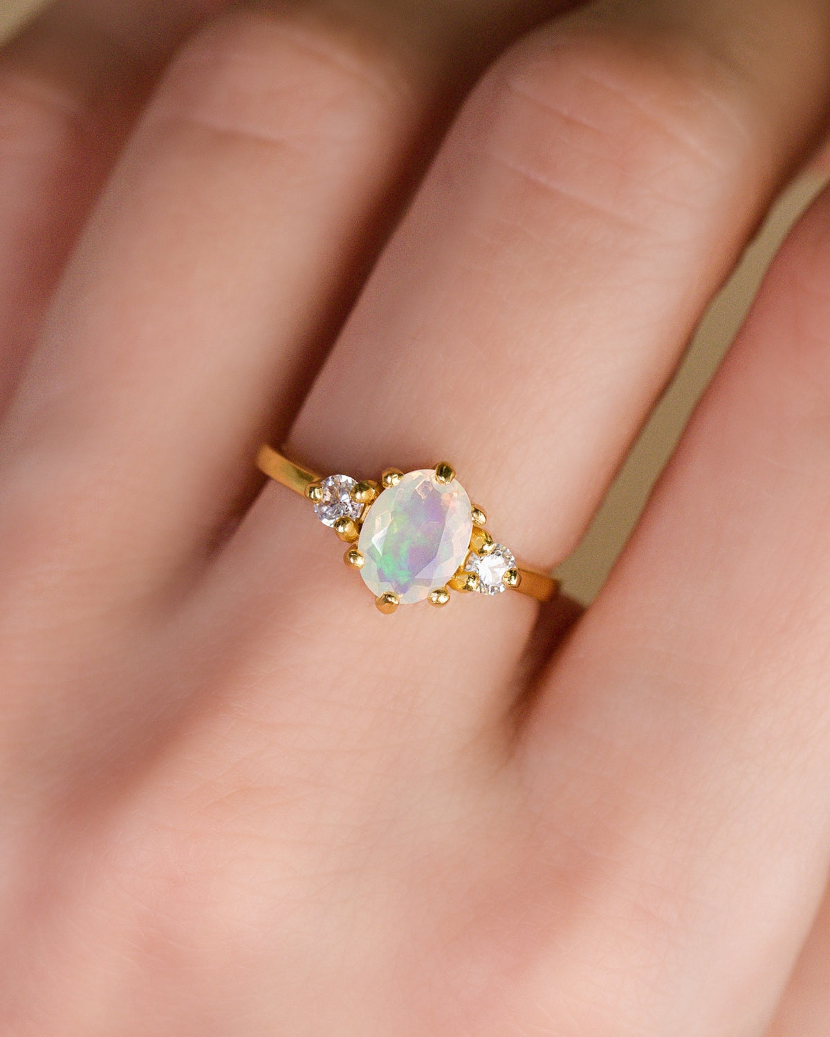 Opal Ring in 18k Gold Vermeil - SJR London Timepiece