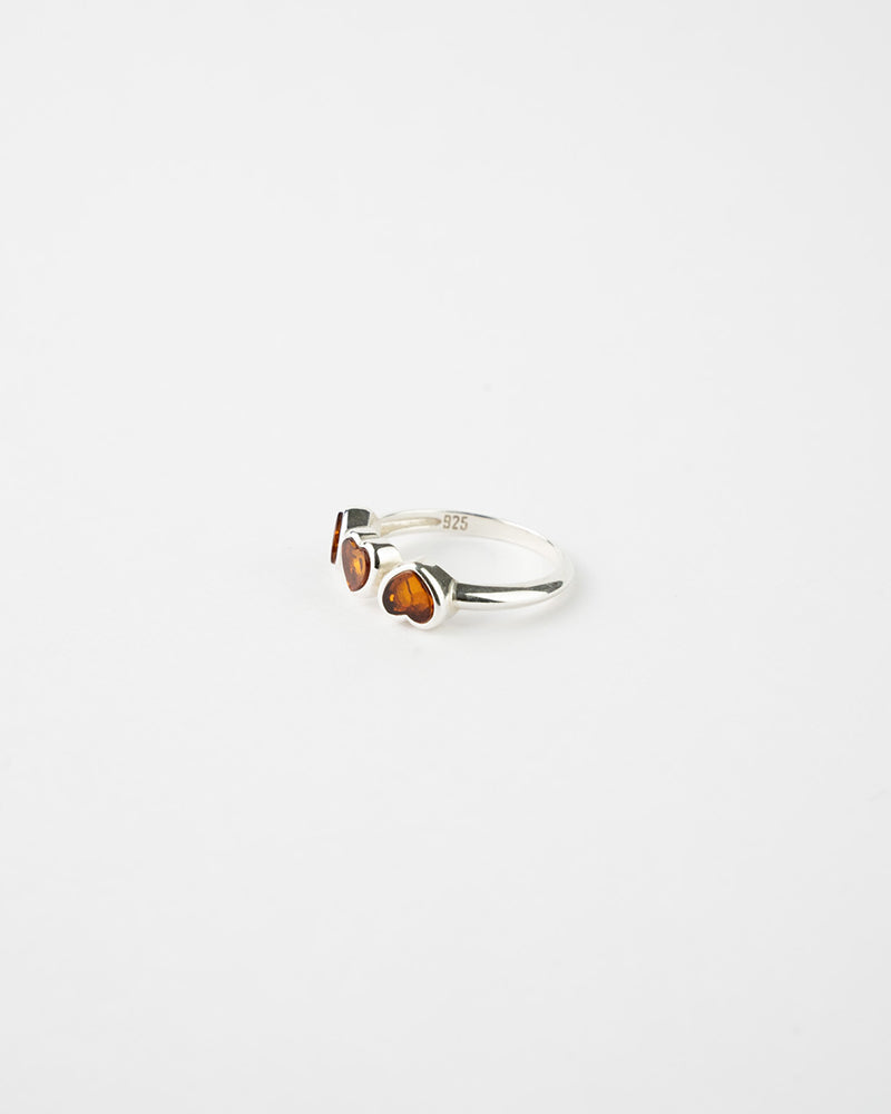 Bague triple cœur