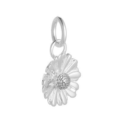 Daisy Flower Silver Charm