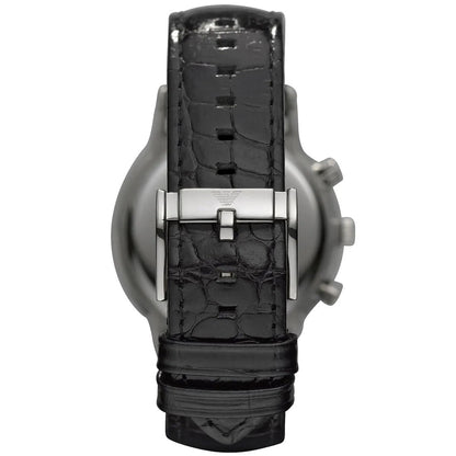Emporio Armani AR2447 Renato Men's Black Leather Watch - SJR London Timepiece