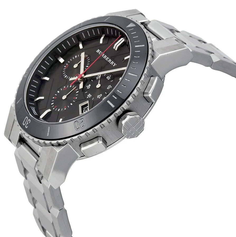 Burberry BU9380 The City Men's Silver & Black Dial Watch - SJR London Timepiece