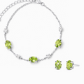 Mini-coffret 2 - Parure de bijoux en péridot en argent sterling