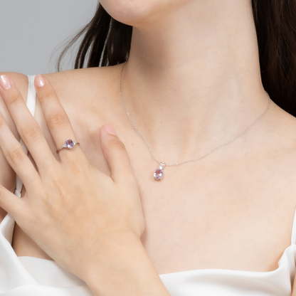 Lavender Amethyst Ring in Sterling Silver - SJR London Timepiece
