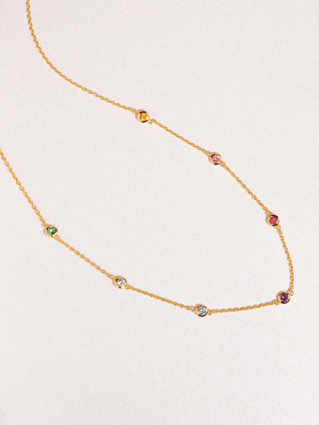 Collier Arc-en-Ciel en Vermeil d'Or 18 carats