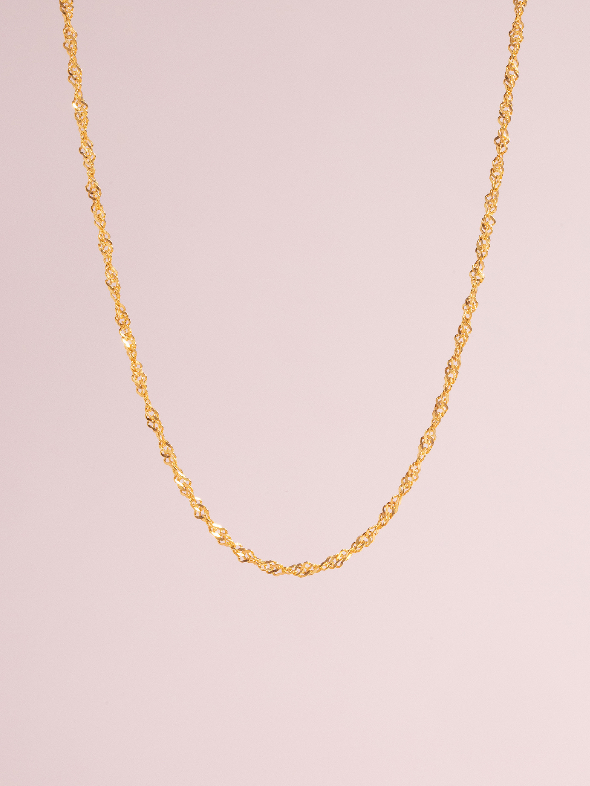 Twisted Chain Necklace in 18k Gold Vermeil - SJR London Timepiece
