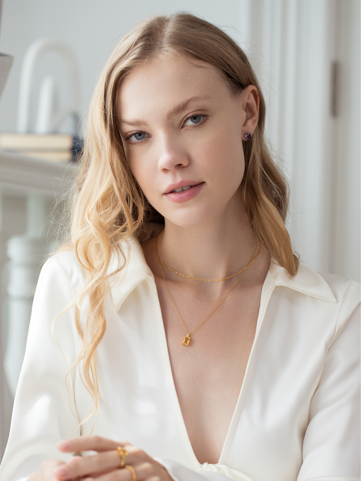 Collier chaîne torsadée en vermeil d'or 18 carats