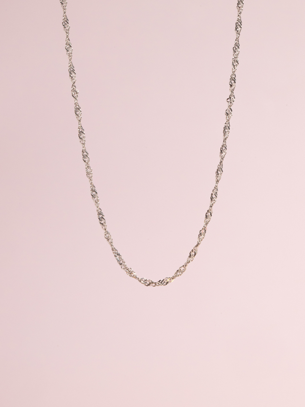 Collier chaîne torsadée en argent sterling