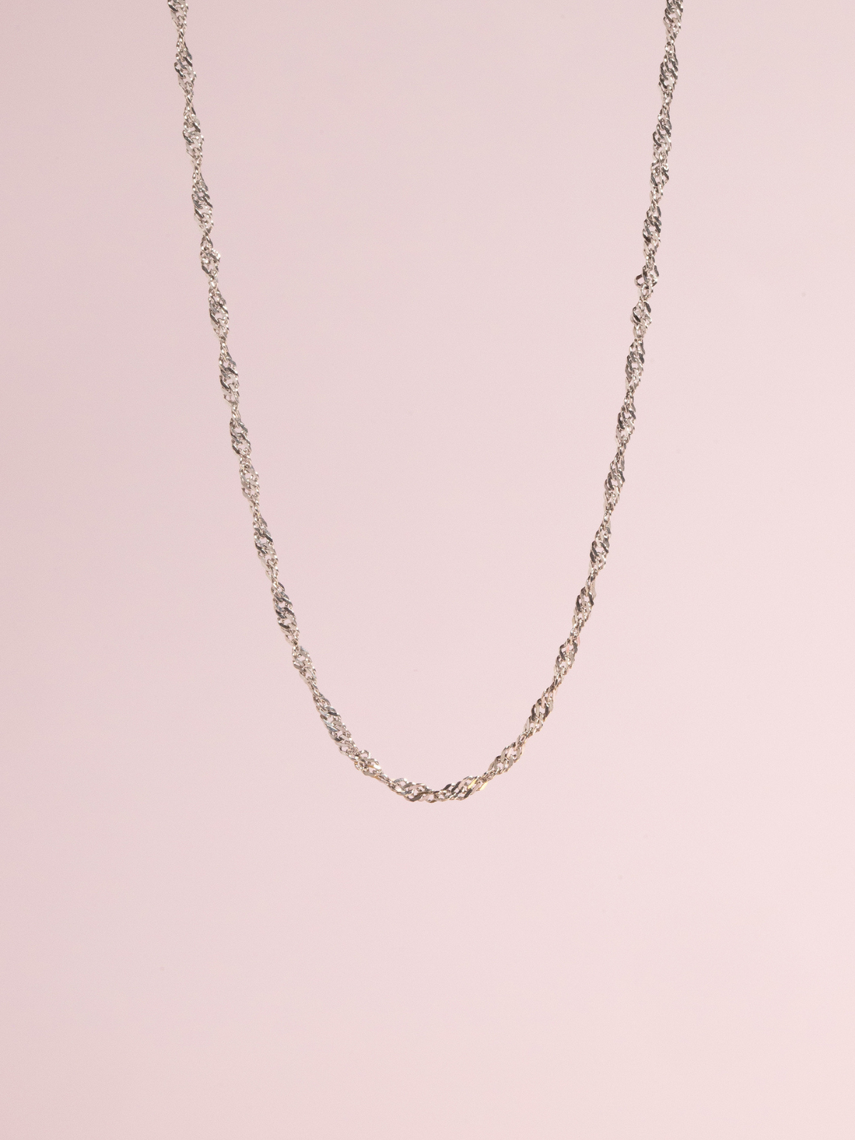 Twisted Chain Necklace in Sterling Silver - SJR London Timepiece