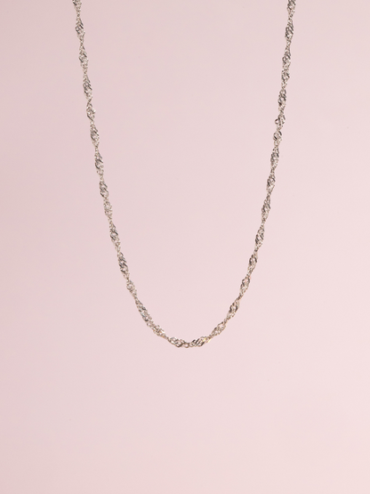 Twisted Chain Necklace in Sterling Silver - SJR London Timepiece