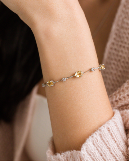 Citrine Bracelet in Sterling Silver - SJR London Timepiece