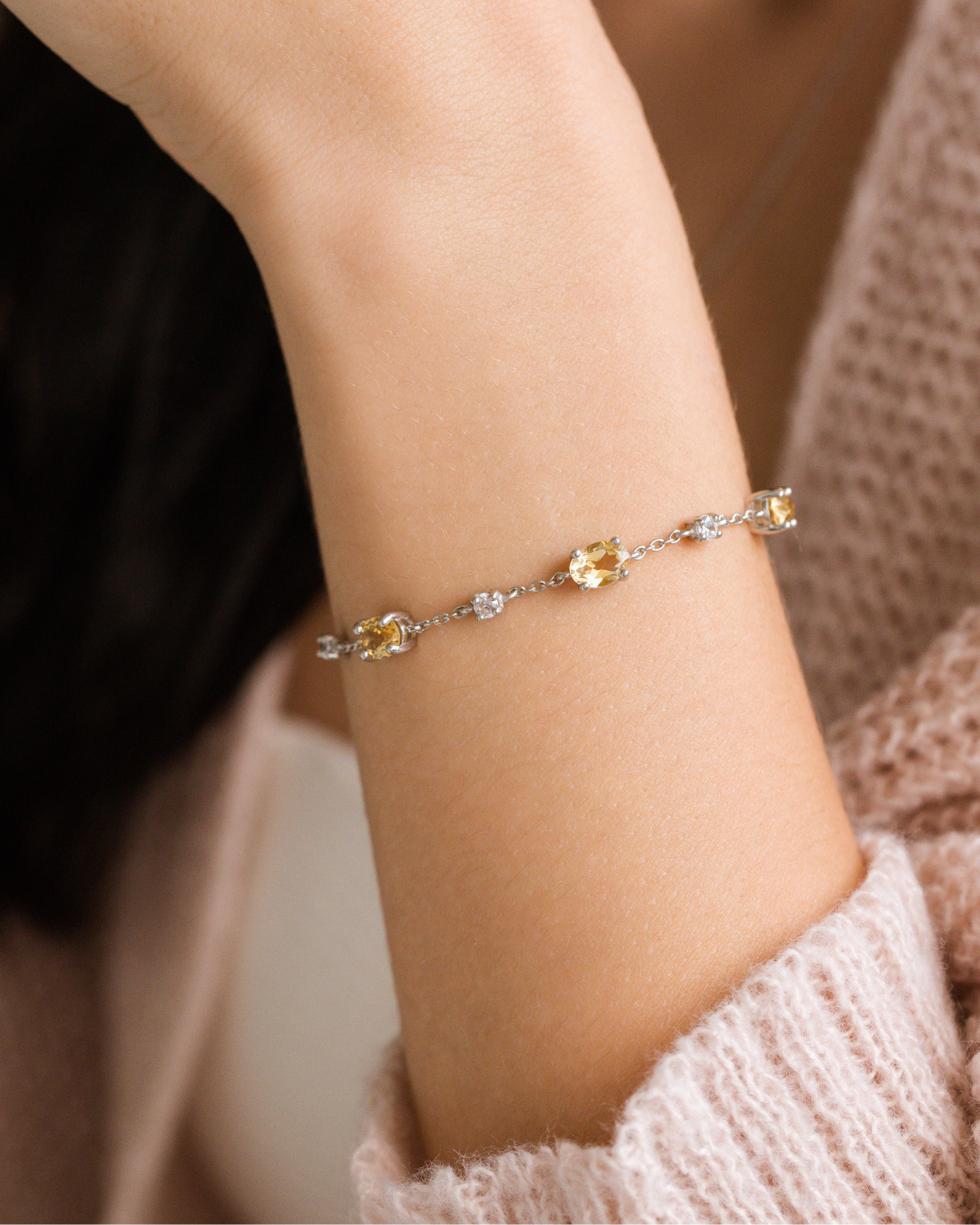 Mini Set 2 - Citrine Jewellery Set in Sterling Silver - SJR London Timepiece