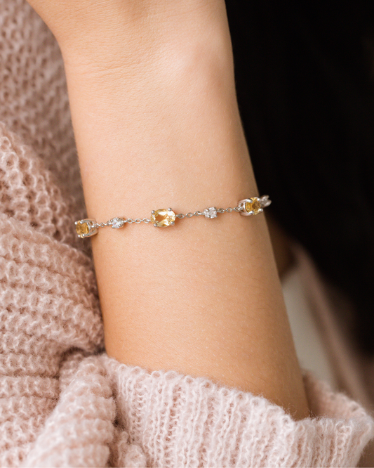 Mini Set 2 - Citrine Jewellery Set in Sterling Silver - SJR London Timepiece