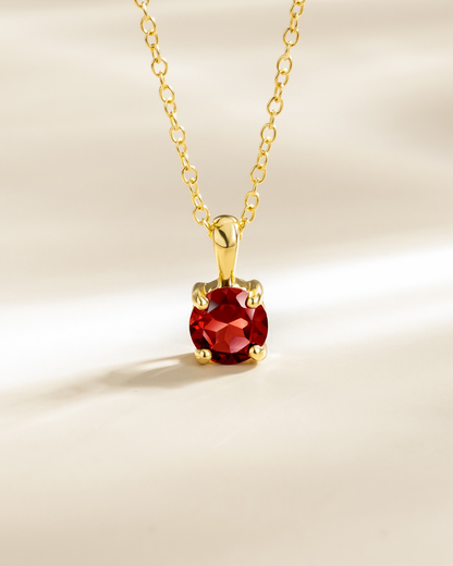 Garnet Everyday Jewellery Gift Set in 18k Gold Vermeil - SJR London Timepiece