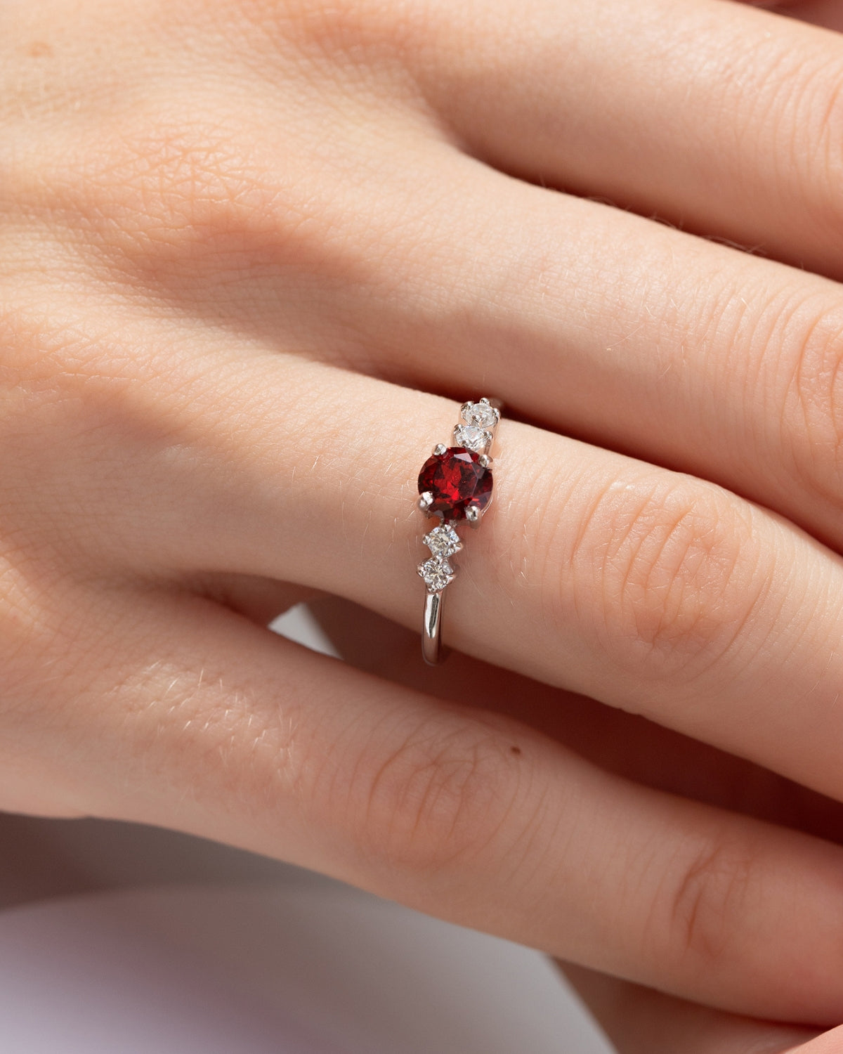 Garnet Everyday Jewellery Gift Set in Sterling Silver - SJR London Timepiece