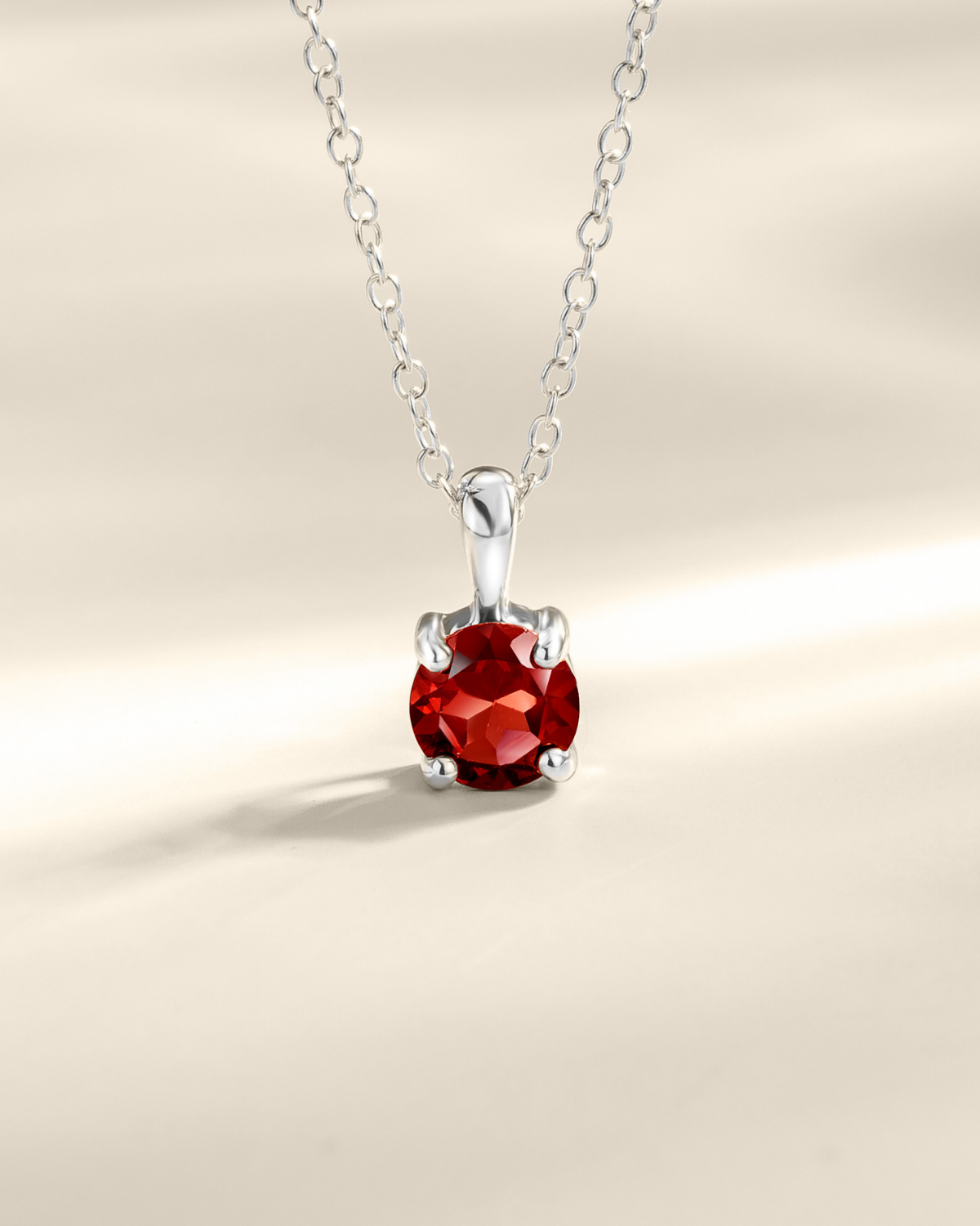 Garnet Everyday Jewellery Gift Set in Sterling Silver - SJR London Timepiece