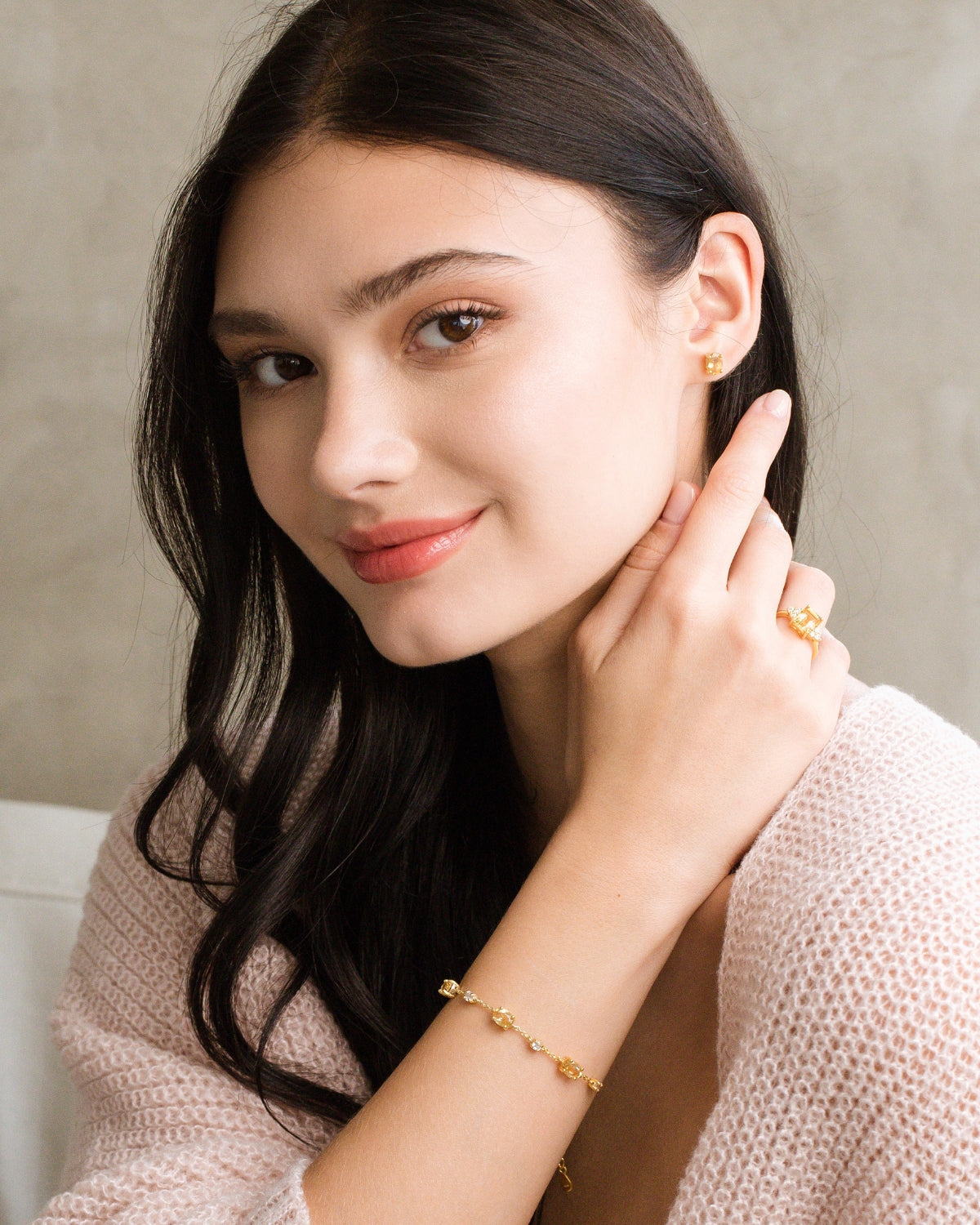 Citrine Bracelet in 18k Gold Vermeil - SJR London Timepiece