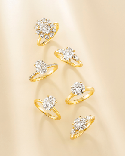 2 ct Round Solitaire Moissanite Engagement Ring in 18k Gold Vermeil - SJR London Timepiece