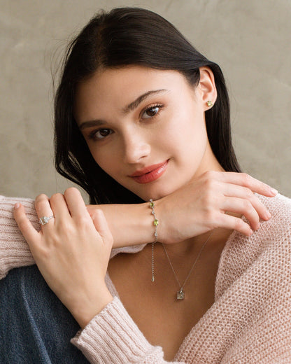 Mini Set 2 - Peridot Jewellery Set in Sterling Silver - SJR London Timepiece