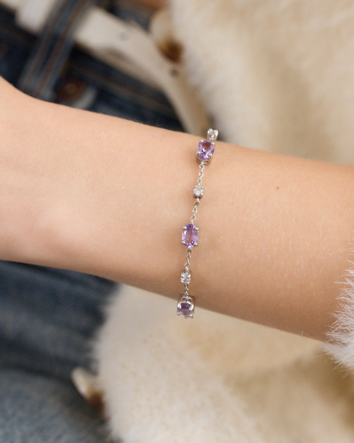 Essential Amethyst Jewellery Set in Sterling Silver - SJR London Timepiece