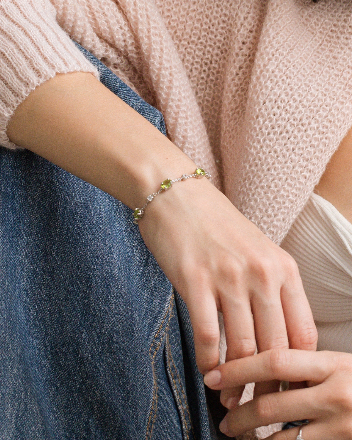Peridot Bracelet in Sterling Silver - SJR London Timepiece
