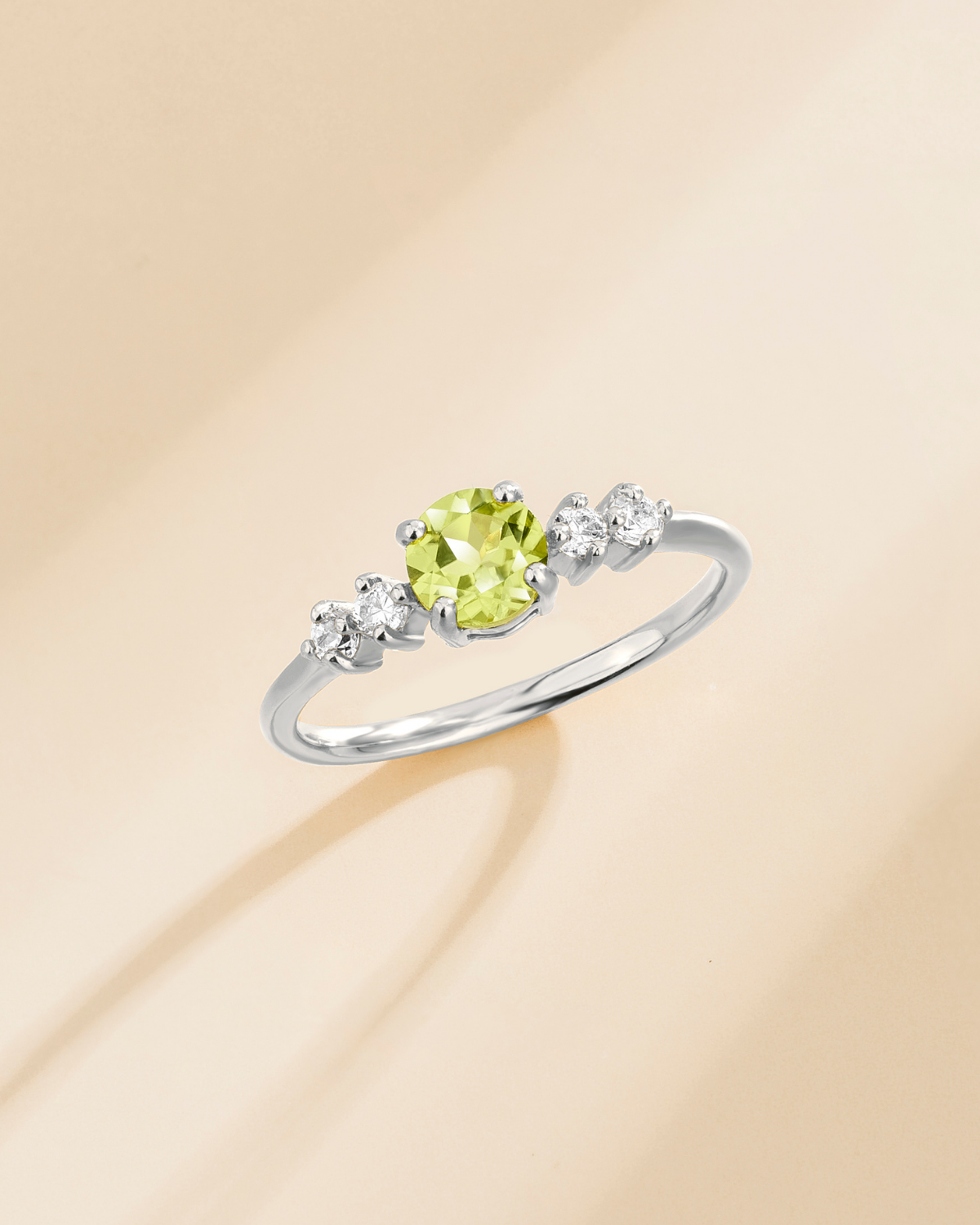 Parure de bijoux quotidiens en argent sterling avec péridot