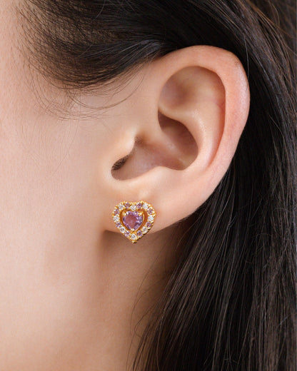 Purple Heart Lavender Amethyst Jewellery Set in 18k Gold Vermeil - SJR London Timepiece