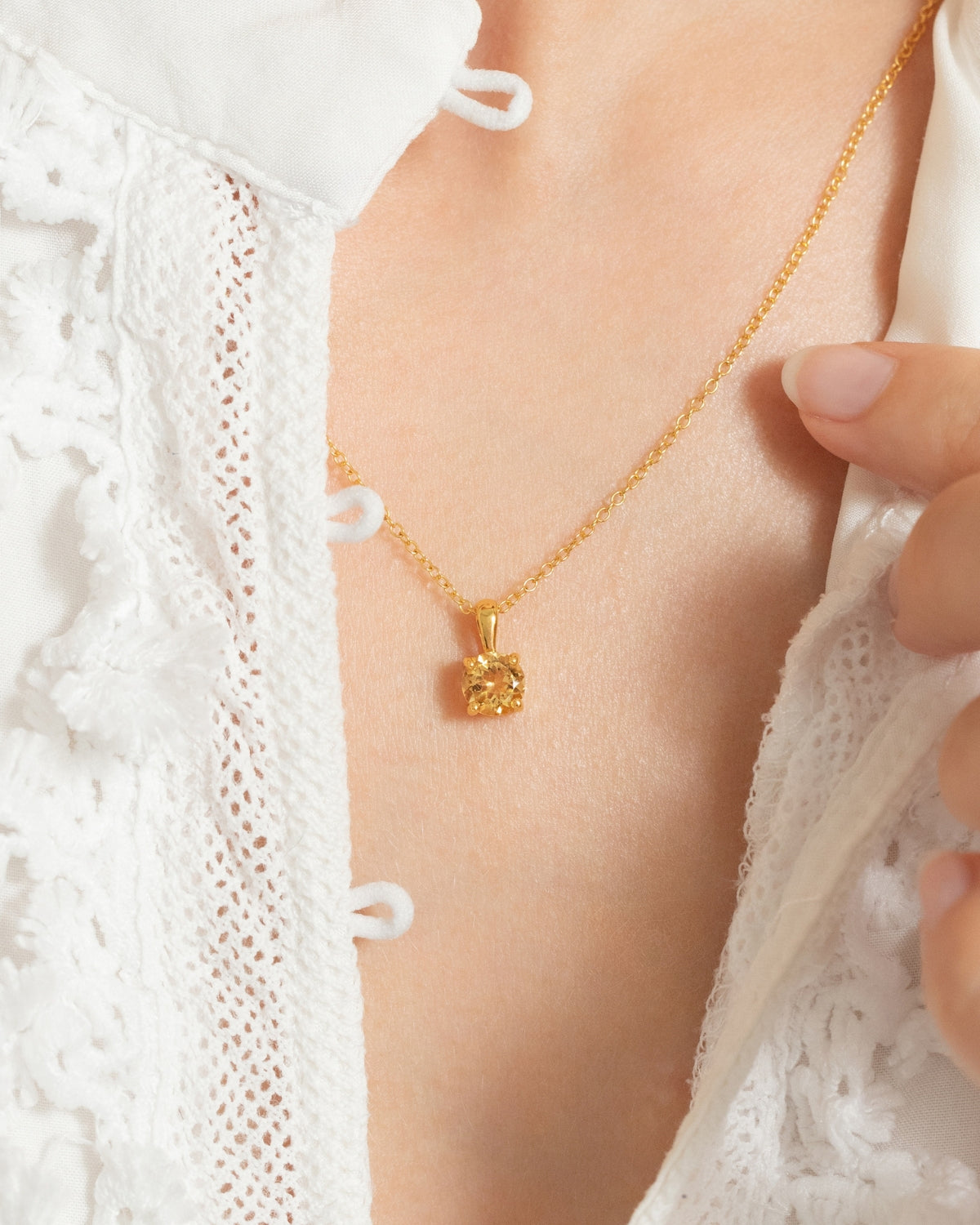 Citrine Everyday Jewellery Gift Set in 18k Gold Vermeil - SJR London Timepiece