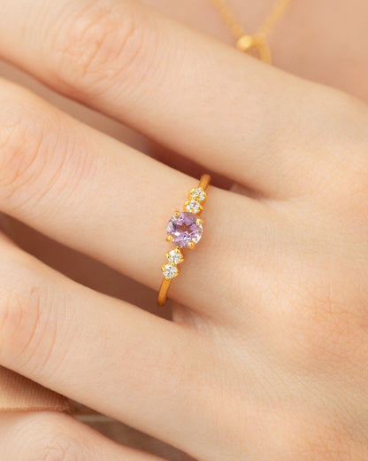 Lavender Amethyst Everyday Jewellery Gift Set in 18k Gold Vermeil - SJR London Timepiece