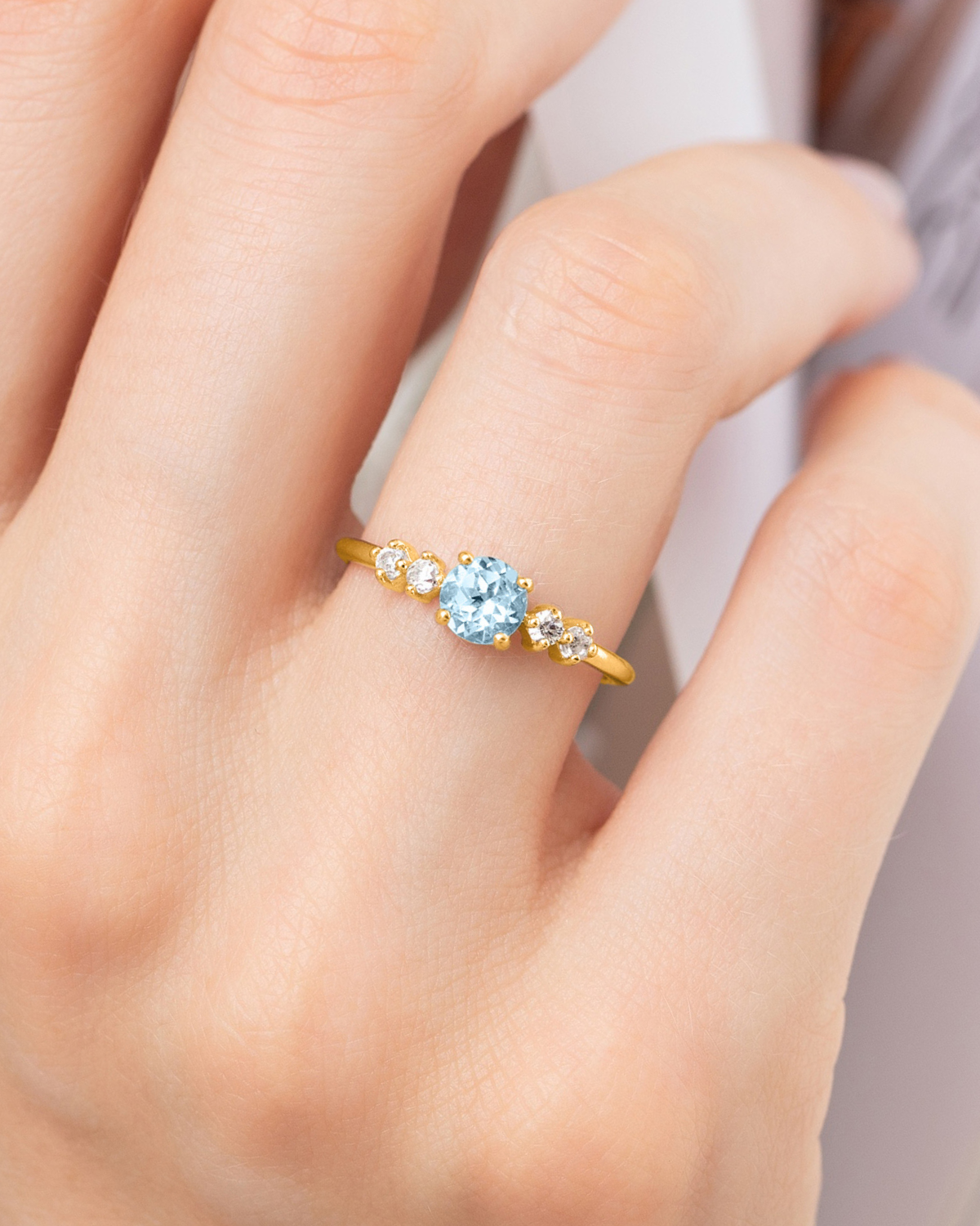 Blue Topaz Everyday Jewellery Gift Set in 18k Gold Vermeil - SJR London Timepiece