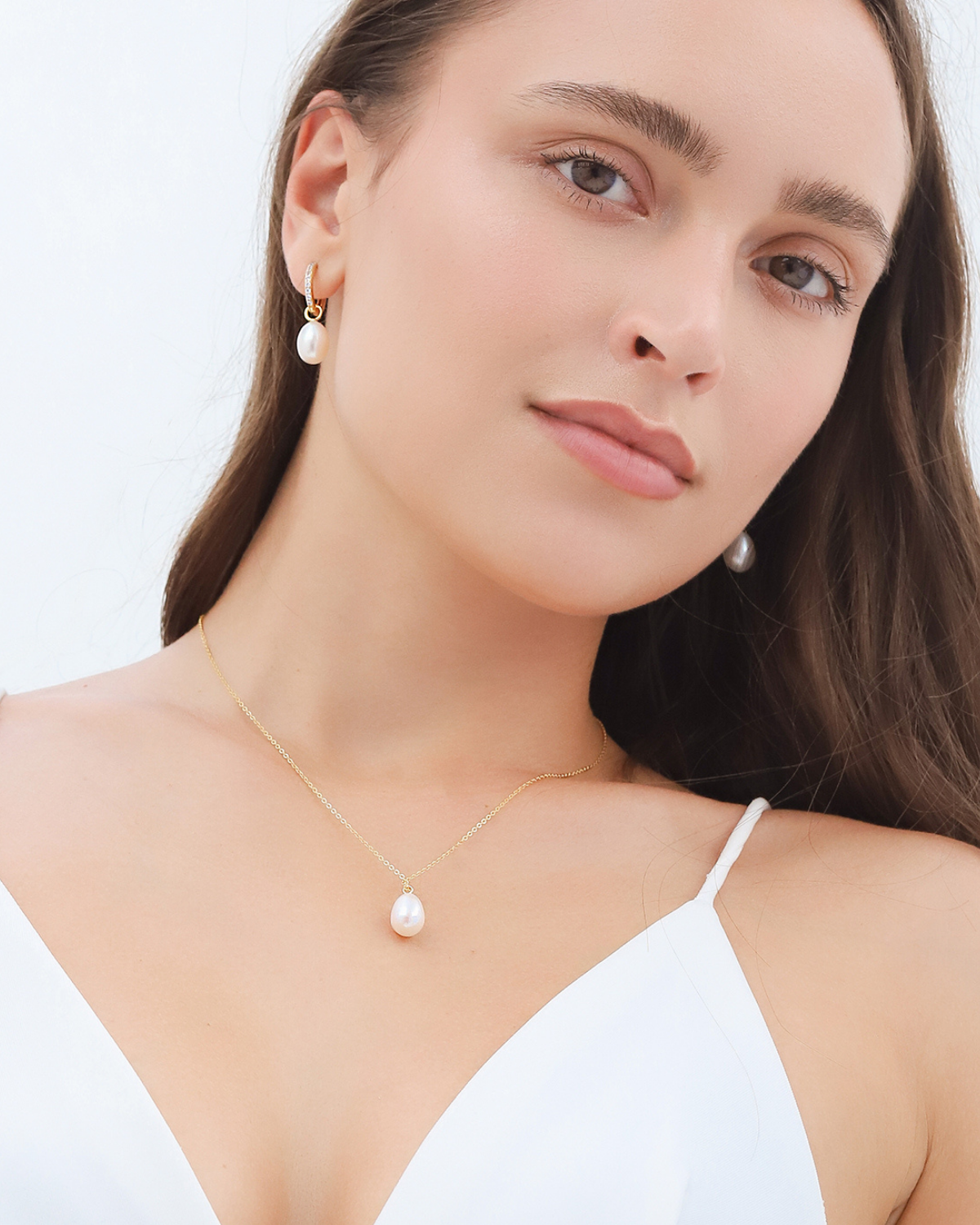 Collier Pendentif Grande Perle d'Eau Douce en Vermeil d'Or 18 carats