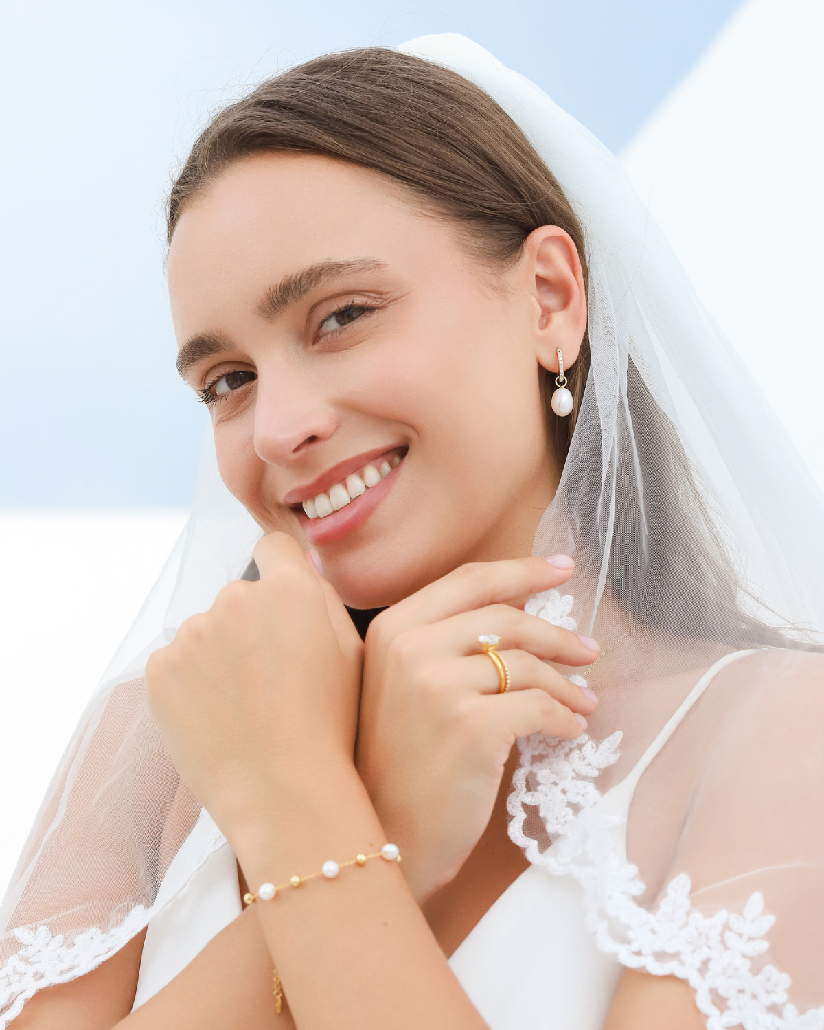 Freshwater Pearl Bracelet in 18k Gold Vermeil - SJR London Timepiece