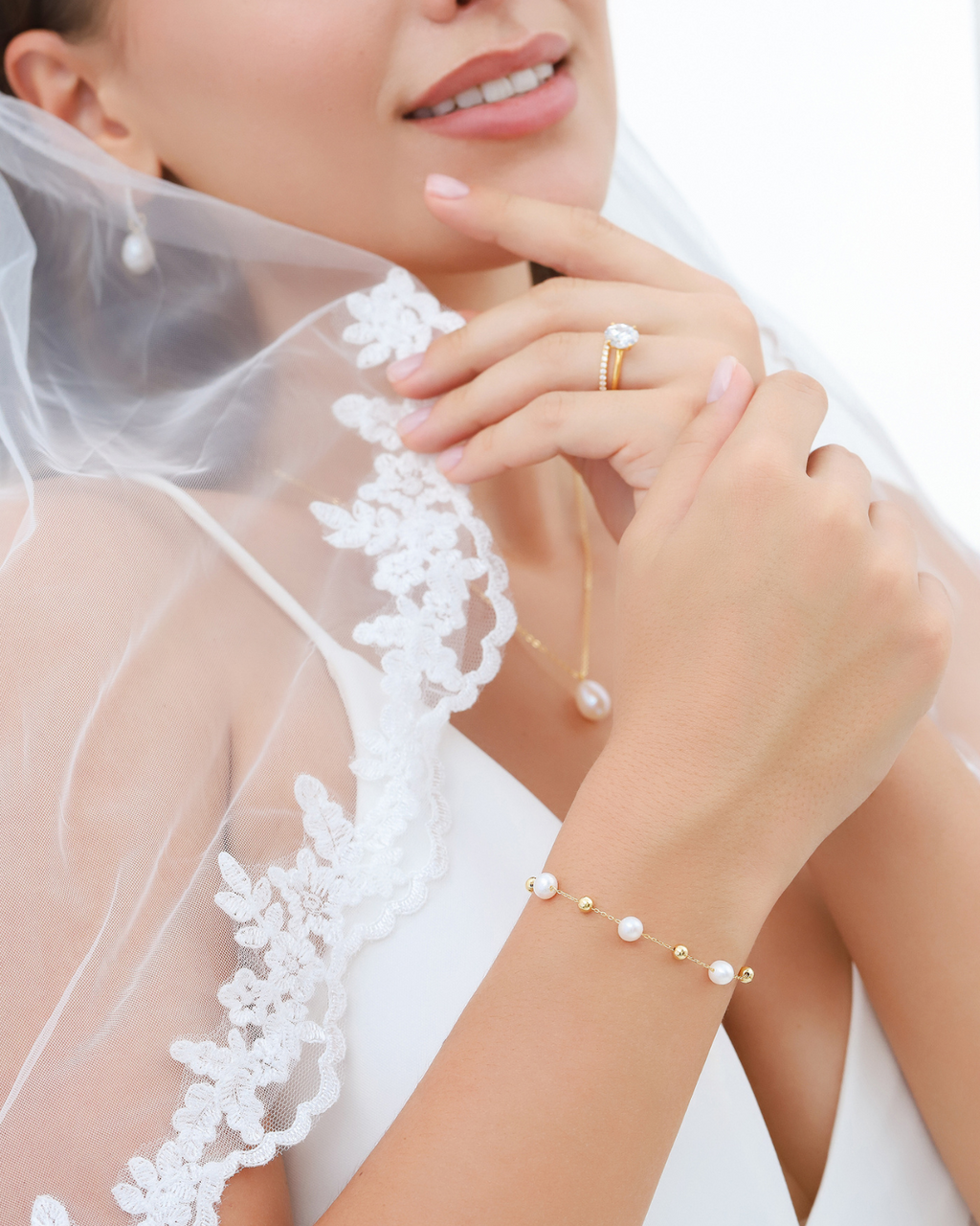 Bracelet perles d'eau douce en vermeil 18 carats