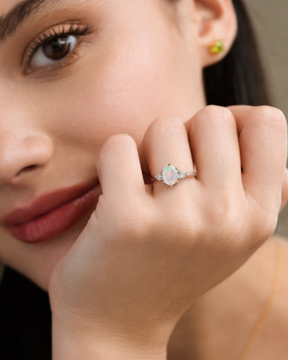 Opal Ring in Sterling Silver - SJR London Timepiece