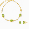 Mini-coffret 2 - Parure de bijoux en péridot en Vermeil Or 18 carats