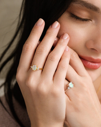 Opal Ring in 18k Gold Vermeil - SJR London Timepiece
