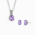 Mini-ensemble 1 - Parure de bijoux en améthyste en argent sterling