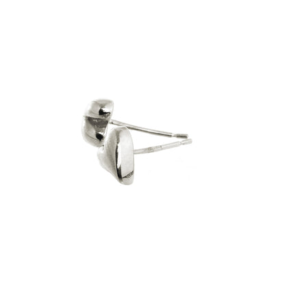 Simply Heart Silver Stud Earrings