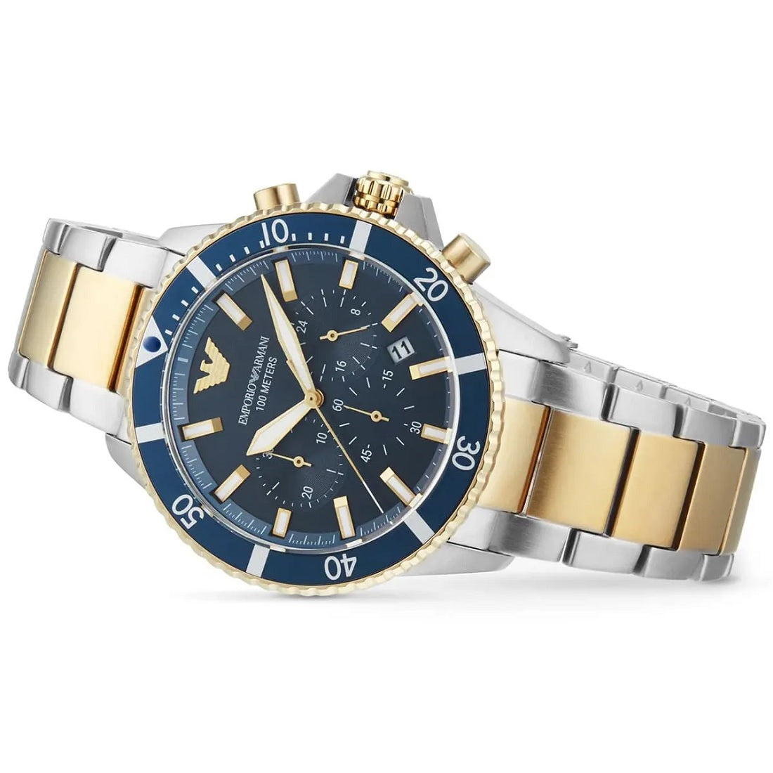 Montre Emporio Armani AR11362 Diver bicolore or pour hommes