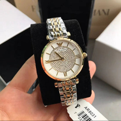 Emporio Armani AR8031 Gianni T-Bar Women's Two-Tone Watch - SJR London Timepiece