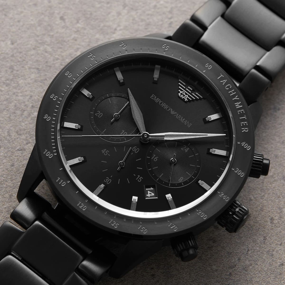 Emporio Armani AR11242 Mario Men's All Black Watch - SJR London Timepiece