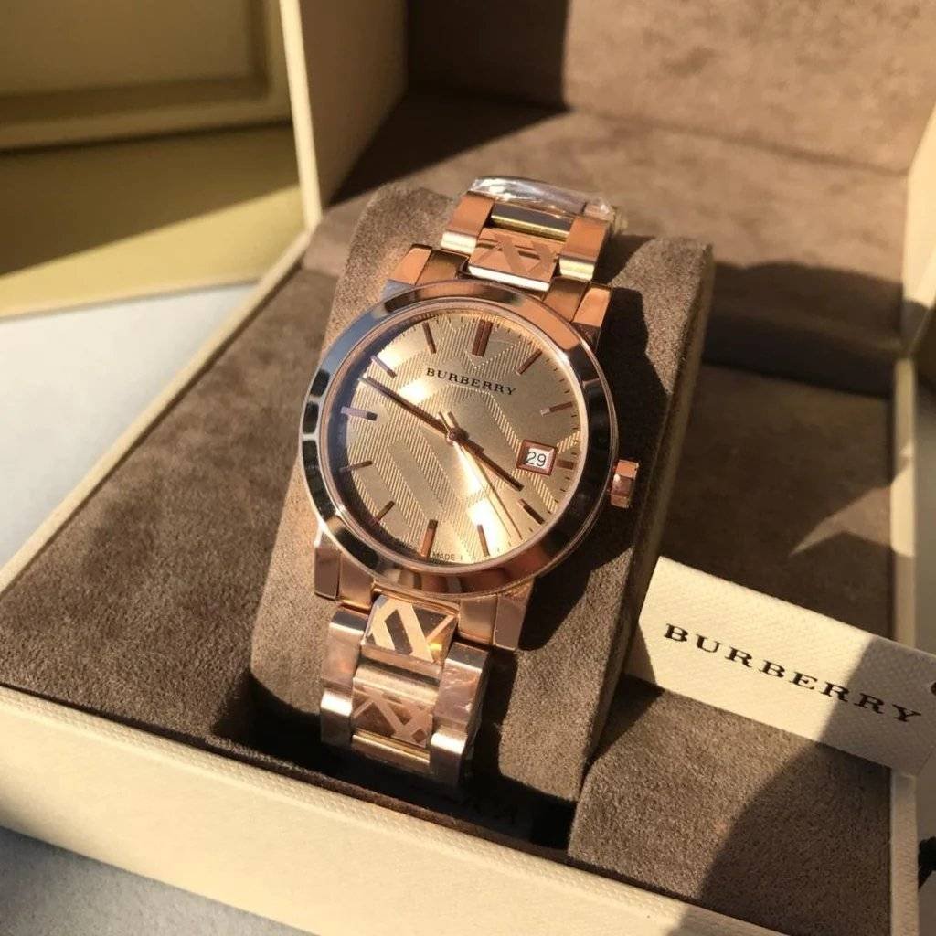 Burberry BU9146 Femme 34 mm Or Rose