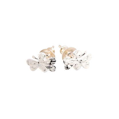 Bumble Bee Silver Stud Earrings