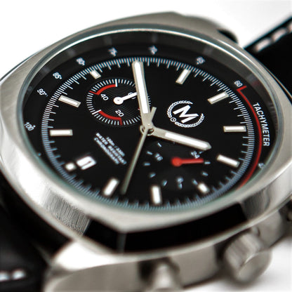 Classic Driver Chronograph, Black And Red Strap (PRE-ORDER NOW) - SJR London Timepiece