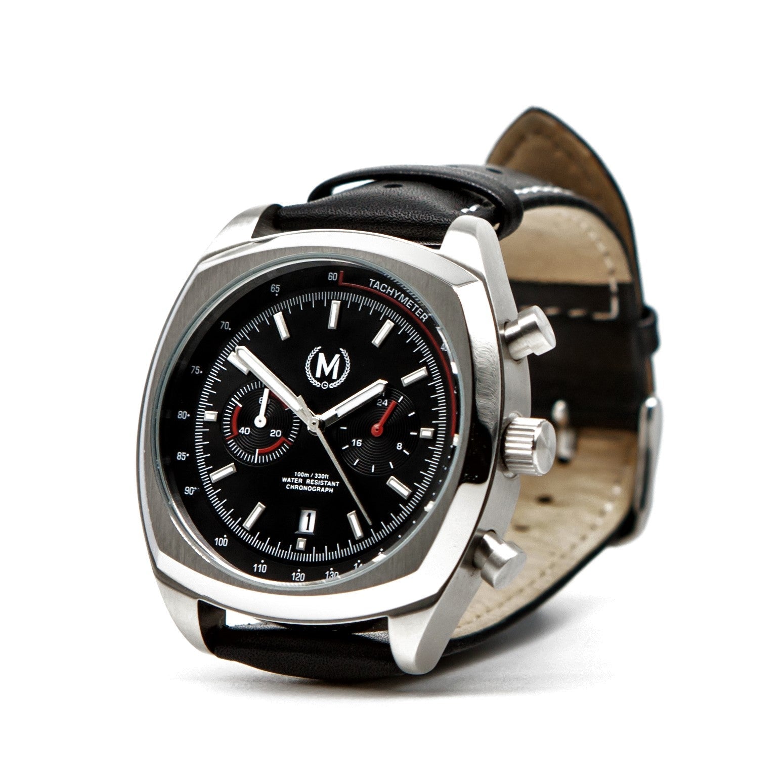 Classic Driver Chronograph, Black And Red Strap (PRE-ORDER NOW) - SJR London Timepiece