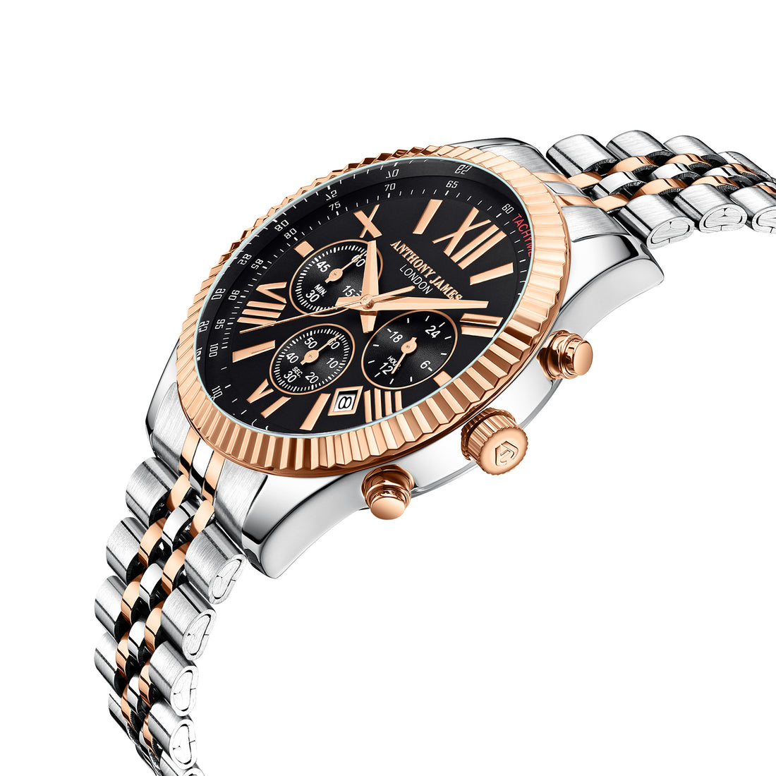 Hand Assembled Anthony James Chrono Sports Two Tone - SJR London Timepiece