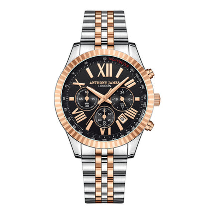 Hand Assembled Anthony James Chrono Sports Two Tone - SJR London Timepiece