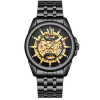 Hand Assembled Anthony James Mystique Automatic Black - SJR London Timepiece