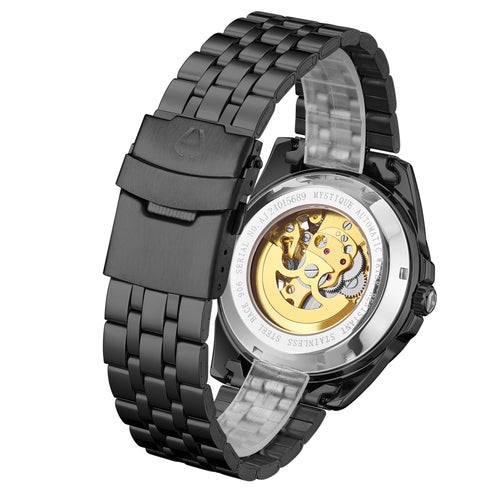 Hand Assembled Anthony James Mystique Automatic Black - SJR London Timepiece