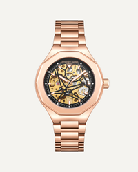 Hand Assembled Anthony James Sports Skeleton Automatic Rose - SJR London Timepiece