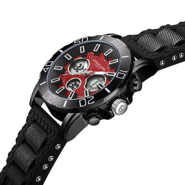 Montre Anthony James Speedster Rouge Assemblée à la Main